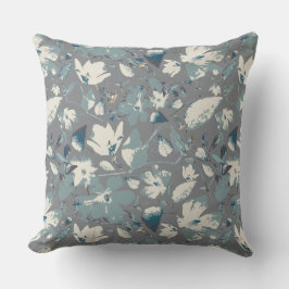  Clematis Vine Gray Blue Creme Kissen