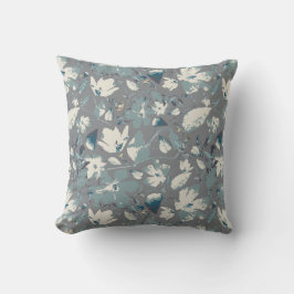 Clematis Vine Gray Blue Creme Kissen
