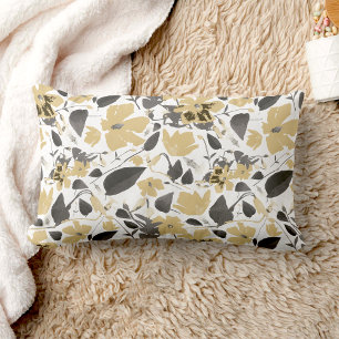 Clematis Vine Yellow Gray Blume Lendenkissen