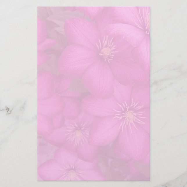 Clematisbriefpapier Briefpapier (Vorderseite)