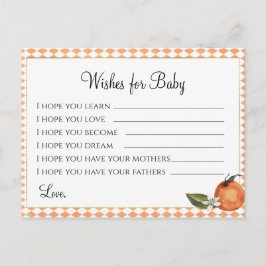 Clemenine Baby Shower - Wünsche für Baby Postkarte