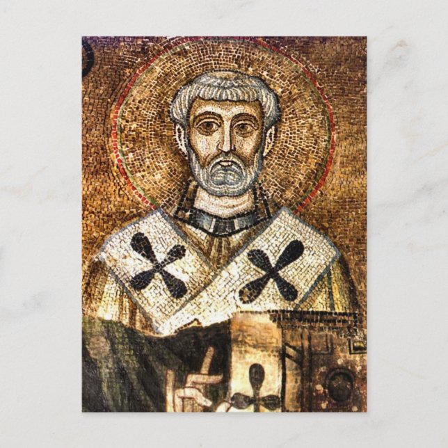 Clemens I Byzantine Mosaik Orthodox Icon Postkarte (Vorderseite)