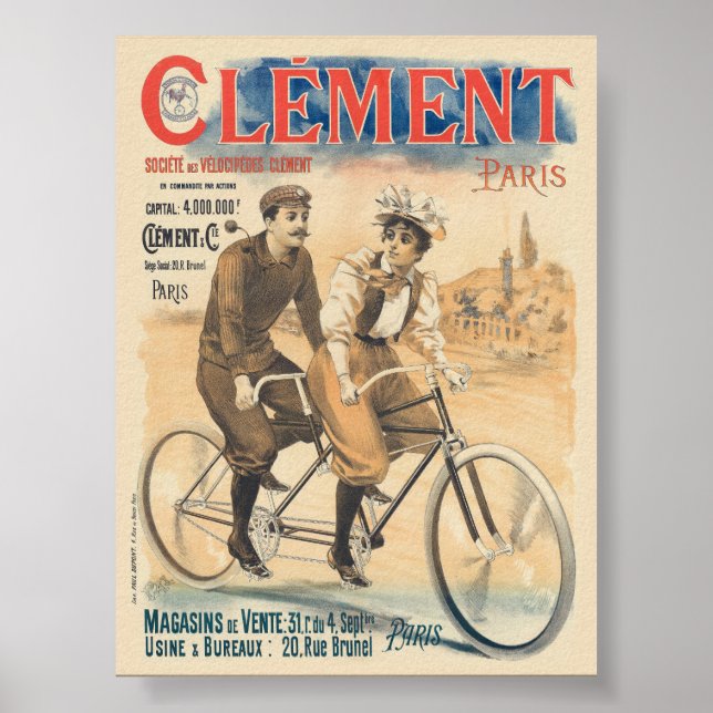 Clément Paris Vintage Poster 1895 (Vorne)