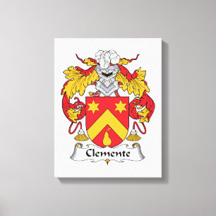 Clemente Familienwappen Leinwanddruck