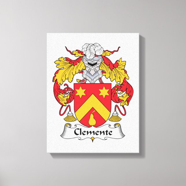Clemente Familienwappen Leinwanddruck (Vorderseite)