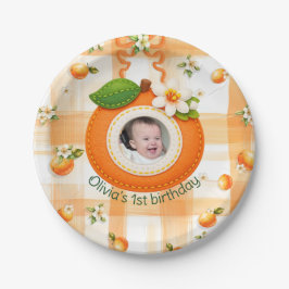 Clementine Cutie - Erstes Geburtstagskind Pappteller