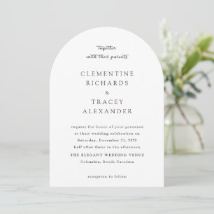 Clementine Elegant Moderne Hochzeit Einladung