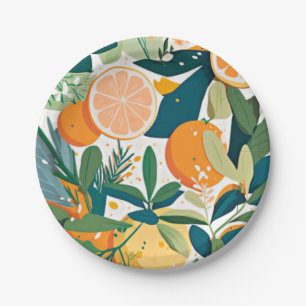 Clementine mandarine pappteller