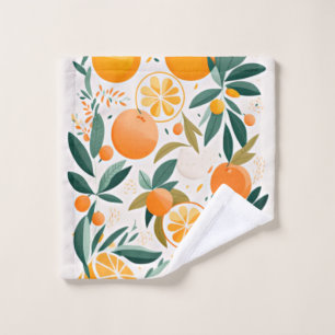 Clementine mandarine waschlappen