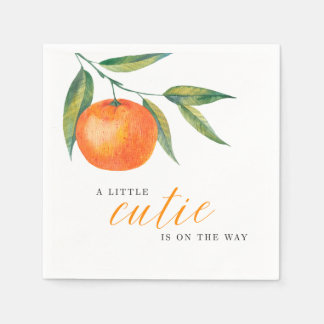 Clementine Watercolor "Süße" Babyparty Serviette