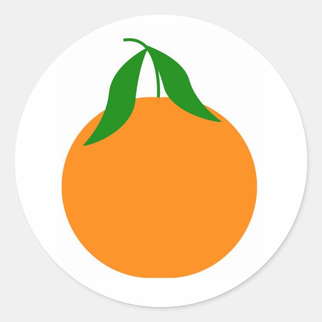 Clementinendesign Runder Aufkleber (Vorderseite)