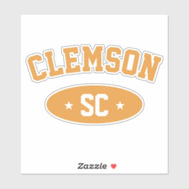 Clemson Vintage Varsity Style Typography Sticker