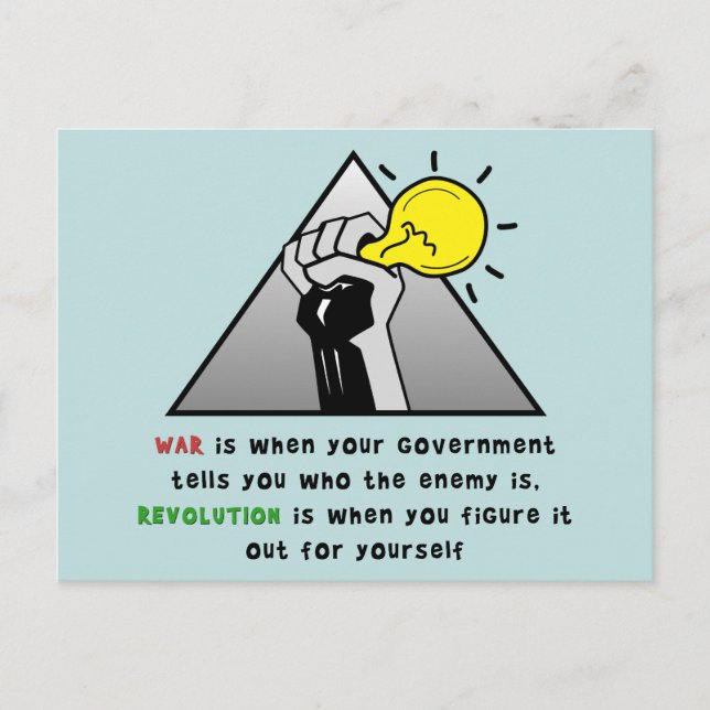 Clench stellt Solidarität gegen die Tyrannei der R Postkarte (Vorderseite)