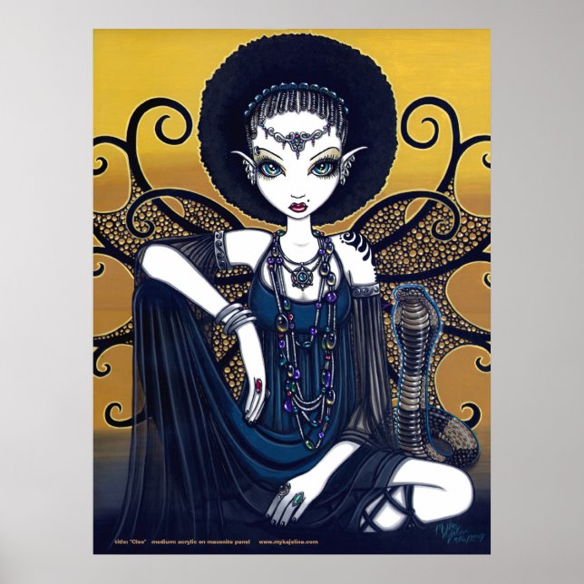 Cleo Egyptian Cobra Fearie Goddess Poster (Vorne)