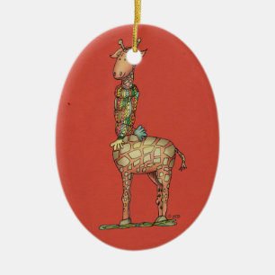 Cleo rote und grüne umschaltbare Verzierung Keramik Ornament