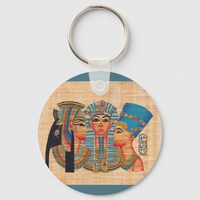 CLEOPATRA Ägyptische Königin Vintage Stilkunst Schlüsselanhänger (Vorderseite)