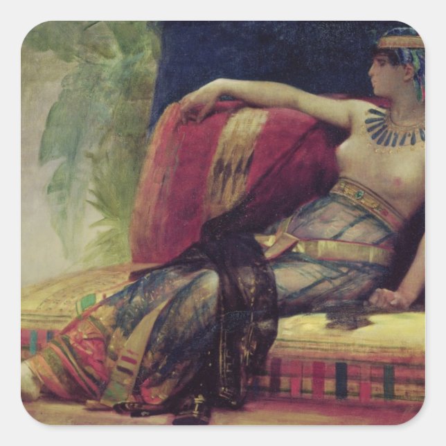 Cleopatra Quadratischer Aufkleber (Vorderseite)