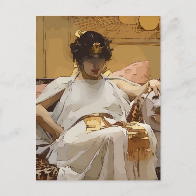 Cleopatra Waterhouse Kunst Postkarte (Vorderseite)