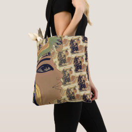 Cleopatras mit 1 großem Brown auf Beige Tasche