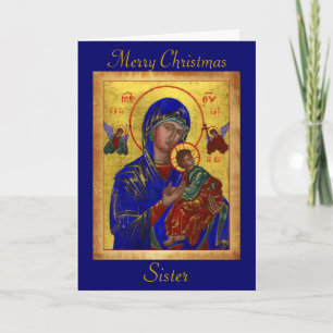 Clergy Card Frohe Weihnachts-Schwester Feiertagskarte