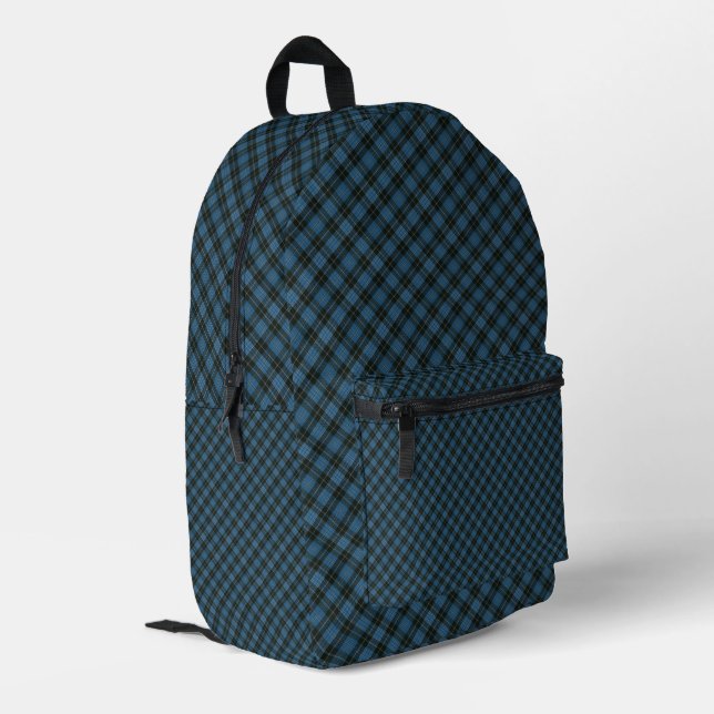 Clergy Scottish Clan Tartan Bedruckter Rucksack (Rückseitige Ecke links)