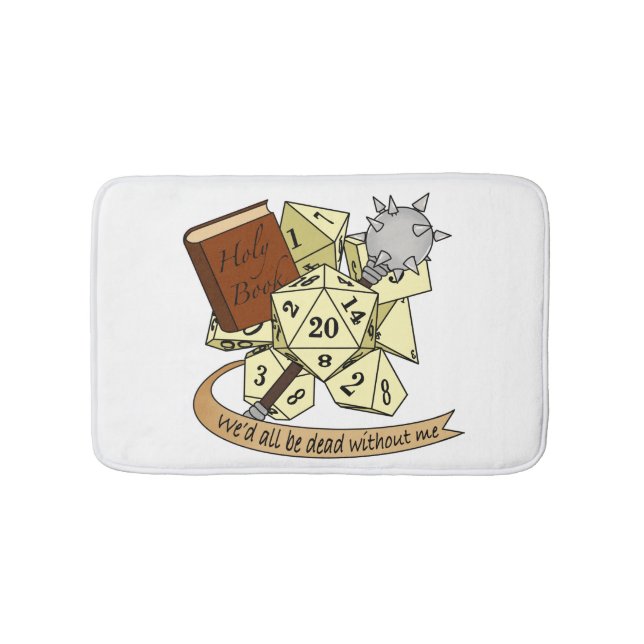Cleric Dice Design Badematte (Vorderseite)