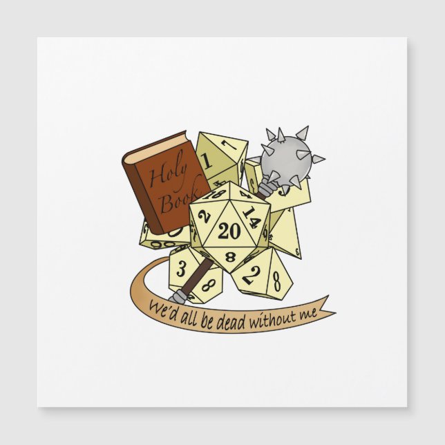 Cleric Dice Design Magnetkarte (Vorderseite)