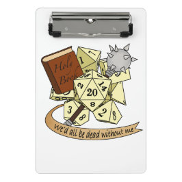 Cleric Dice Design Mini Klemmbrett