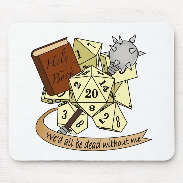 Cleric Dice Design Mousepad (Vorne)