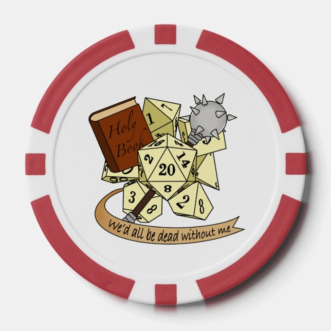 Cleric Dice Design Pokerchips (Vorderseite)