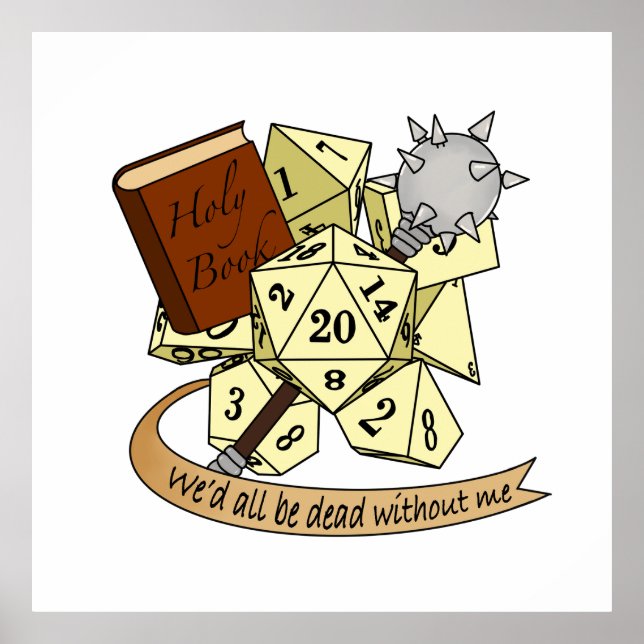 Cleric Dice Design Poster (Vorne)