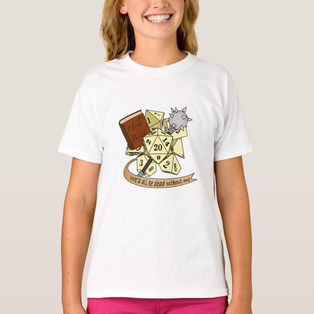 Cleric Dice Design T-Shirt (Vorderseite)