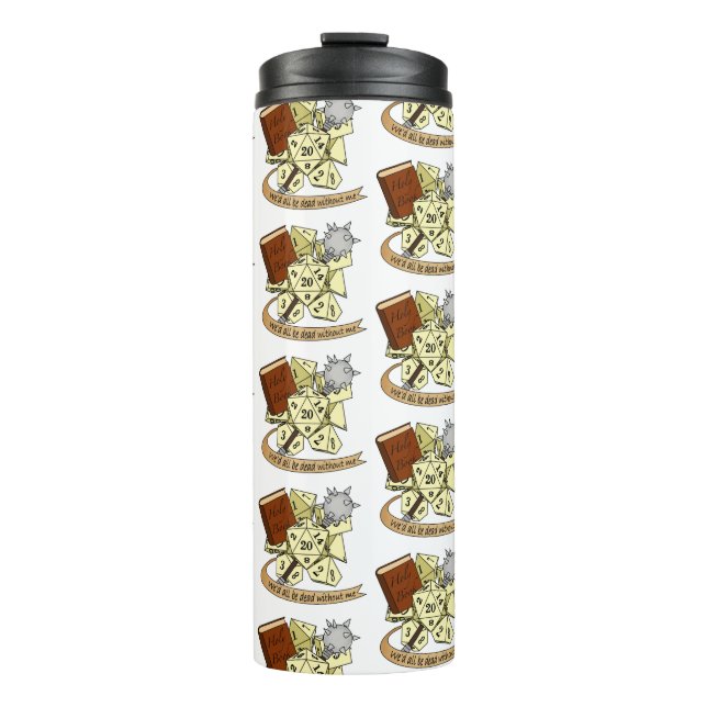 Cleric Dice Design Thermosbecher (Vorderseite)