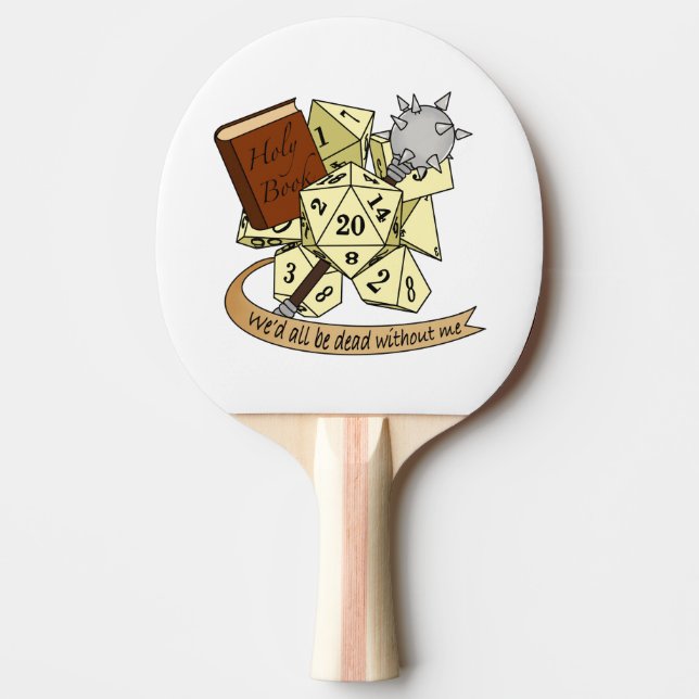 Cleric Dice Design Tischtennis Schläger (Vorderseite)