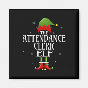 Clerk Elf Xmas Matching Family Group Magnet
