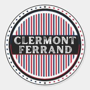 Clermont-Ferrand City Pride Emblem Französische Id Runder Aufkleber