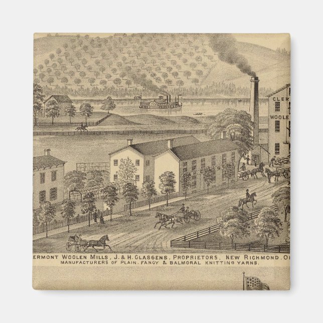 Clermont Woolen Mills Magnet (Vorne)