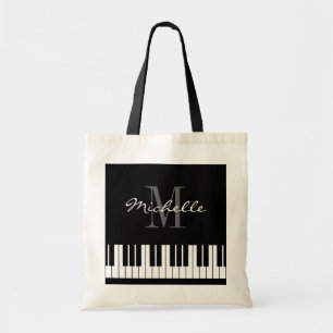 Clés de piano personnalisées sac fourre-tout pour
