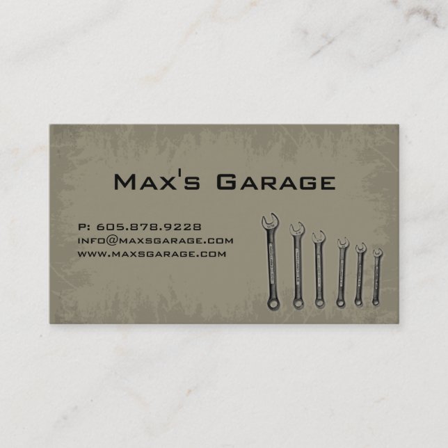 Clés d'entrepreneur de carte d'entreprise de (Devant)