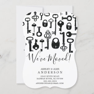 Clés vintages - Faire-part de déplacement