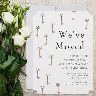 Clés vintages Nouveau Faire-part d'accueil et invi