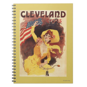 Cleveland Bicycles American Girl in Gelb Notizblock