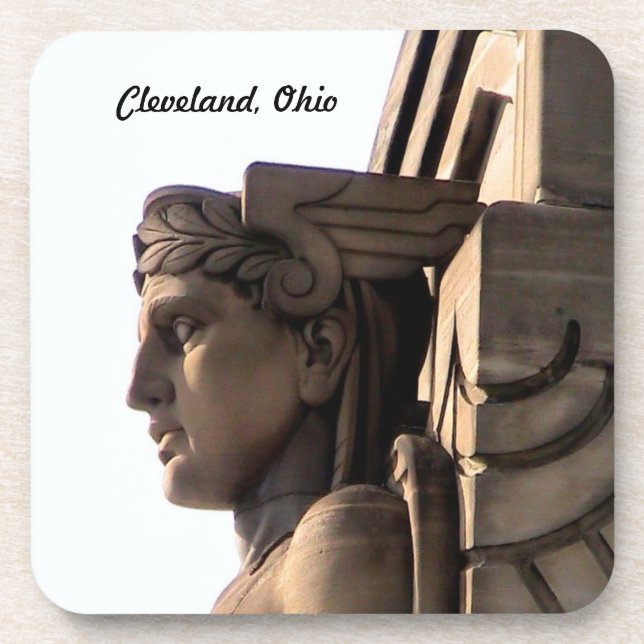 Cleveland Bridge Art Deco Cork Untersetzer (Vorderseite)