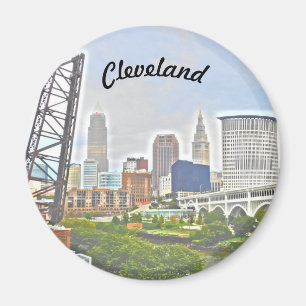 Cleveland Essence (vue de la rive) Magnet