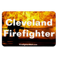 Cleveland Firefighter Flammen - flexibler Magnet