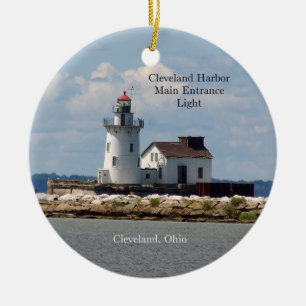 Cleveland Harbour Haupteingang Lichtschmuck Keramik Ornament