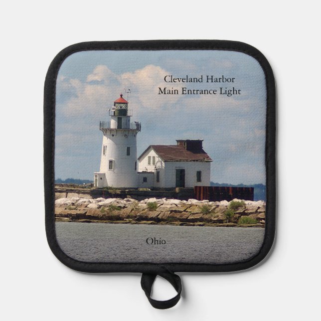 Cleveland Harbour Main-Eingang Leuchtturmhalter Topflappen (Vorderseite)