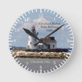 Cleveland Harbour Main Einstiegsuhr Runde Wanduhr
