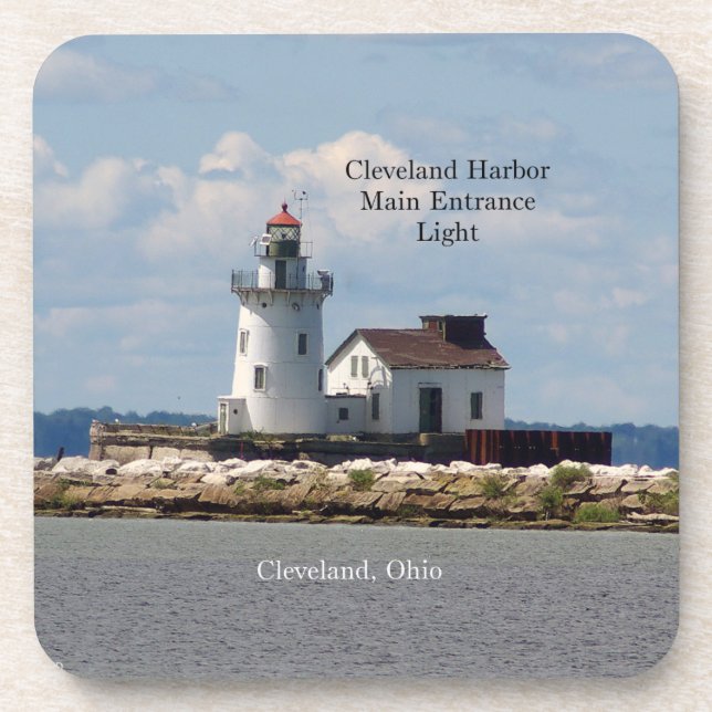 Cleveland Harbour Main Eintritt Light Untersetzer (Vorderseite)