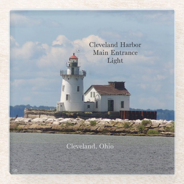 Cleveland Harbour Main Eintritt Light Untersetzer (Vorderseite)